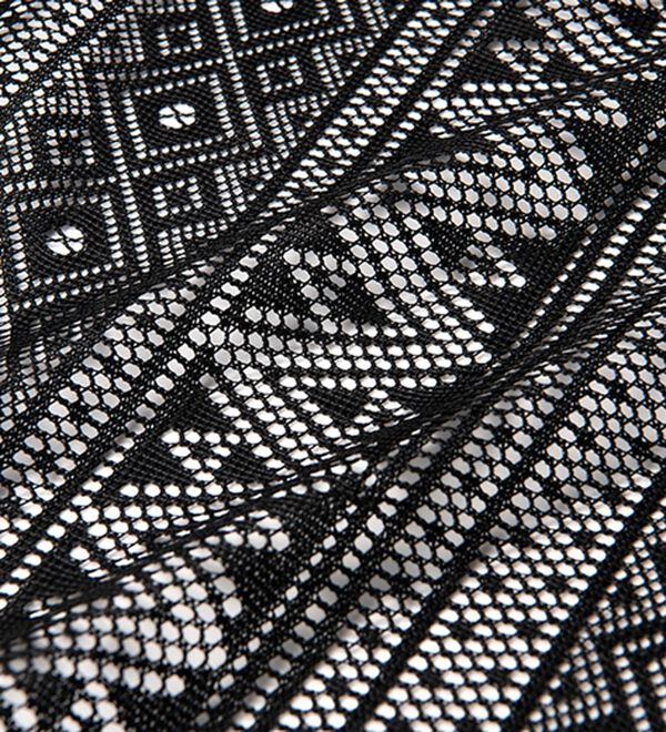 VINNO（ヴィノ）の「スタンド衿パネルレースチュニックシャツ（ブラウス）」｜詳細画像