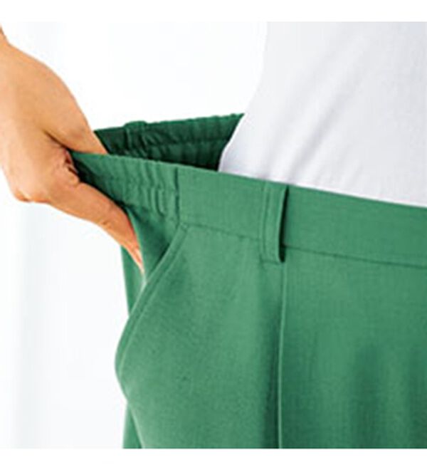 BELLUNA（ベルーナ）の「サラリ美脚見え！タック使いワイドパンツ（ワイドパンツ・ガウチョ）」｜詳細画像