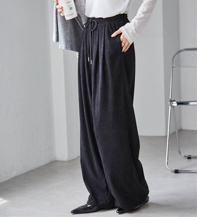 RANAN（ラナン）の「リブタックワイドイージーパンツ（その他パンツ）」