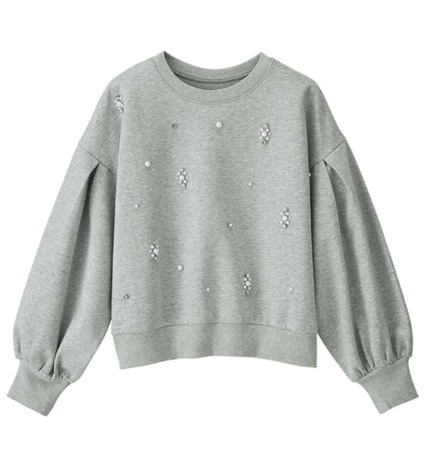 RANAN（ラナン）の「ビジュー使いボリューム袖プルオーバー（カットソー）」｜詳細画像