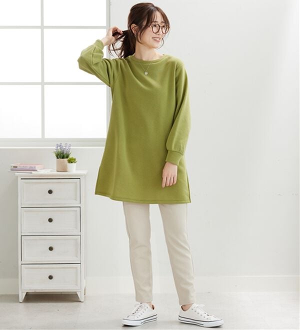 BELLUNA（ベルーナ）の「ふんわり素材軽ぽかチュニックワンピ―ス（チュニックワンピース）」｜詳細画像