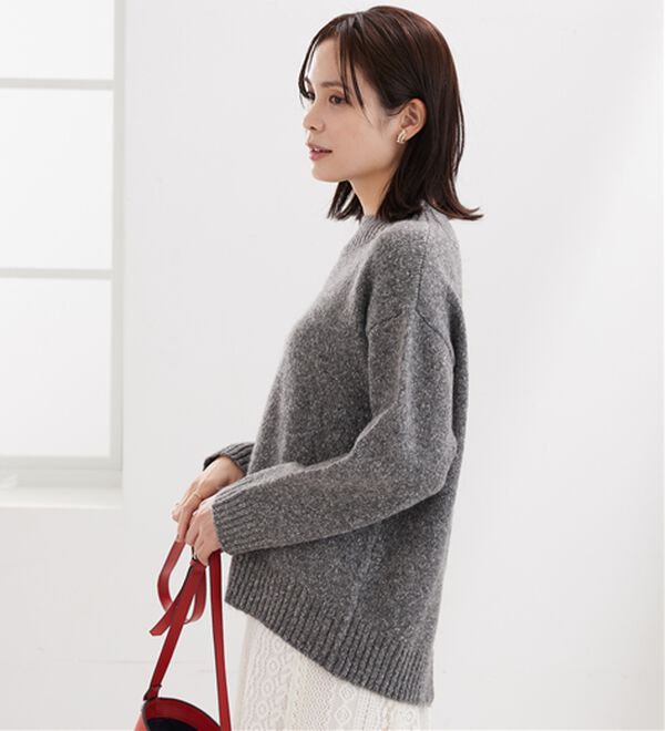 BELLUNA（ベルーナ）の「ミックス調ニットプルオーバー（ニット・セーター）」｜詳細画像