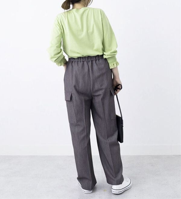 BELLUNA（ベルーナ）の「きれい見え素材ベイカーパンツ（フルレングスパンツ）」｜詳細画像