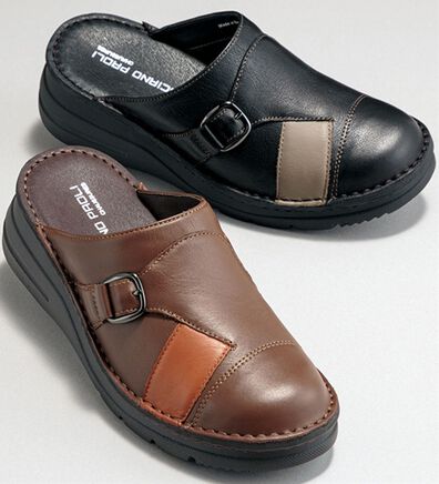 BELLUNA（ベルーナ）の「４Ｅ牛革切替デザインサンダル（サンダル・ミュール）」