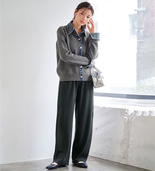 BELLUNA（ベルーナ）の「シュッと体型カバー　ジャストフィットバレルパンツ（フルレングスパンツ）」｜詳細画像
