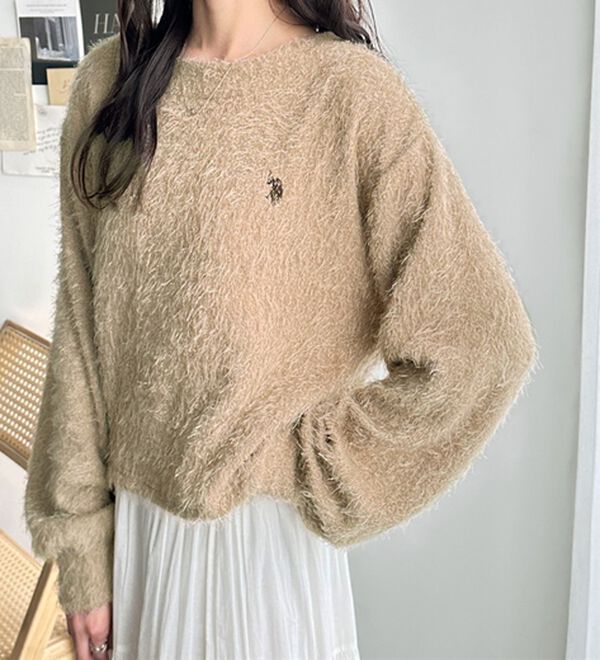 GeeRA（ジーラ）の「【U.S. POLO ASSN.】シャギーニットソートップス（ニット・セーター）」｜詳細画像