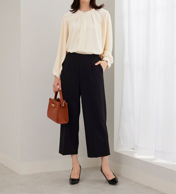 BELLUNA（ベルーナ）の「＜セレモニースタイル＞ジョーゼット素材ワイドパンツ（ワイドパンツ・ガウチョ）」｜詳細画像