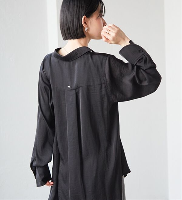 RANAN（ラナン）の「2WAYサテンスキッパーシャツ（シャツ）」｜詳細画像