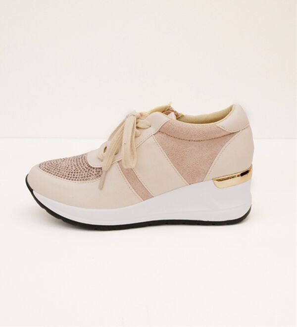 BELLUNA（ベルーナ）の「きらめきビジューの４Ｅ厚底スニーカー（スニーカー）」｜詳細画像