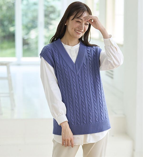 BELLUNA（ベルーナ）の「ニットベストアンサンブル（ベスト）」｜詳細画像