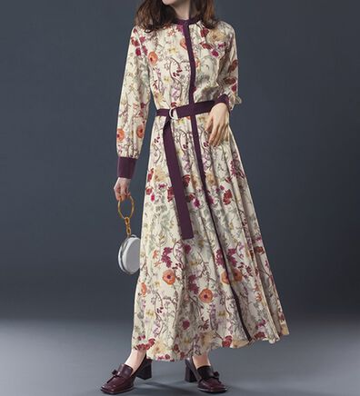 RANAN（ラナン）の「配色ボタニカルシャツワンピース（シャツワンピース）」