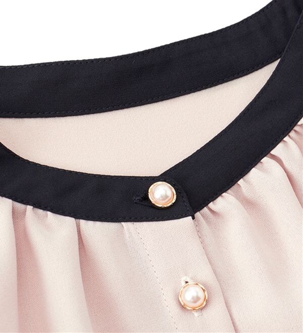 レッセ♡パールビジューバイカラーブラウス