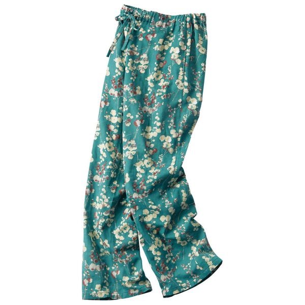 BELLUNA（ベルーナ）の「ダブルガーゼ柄ワイドパンツ（ワイドパンツ・ガウチョ）」｜詳細画像