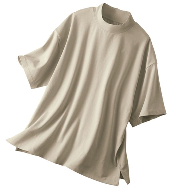 BELLUNA（ベルーナ）の「≪ＨｕｇＲｅａｍコットンＣｏｏｌ≫ひんやりハイネックプルオーバー（カットソー）」｜詳細画像