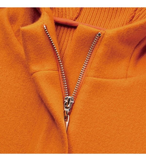 VINNO（ヴィノ）の「フード付ウールライクコート（ハーフコート）」｜詳細画像