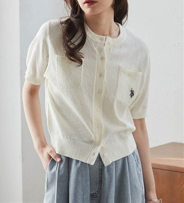 RANAN（ラナン）の「＜U.S.POLO ASSN.＞ コンパクトニットカーデ（ニットカーディガン）」｜詳細画像