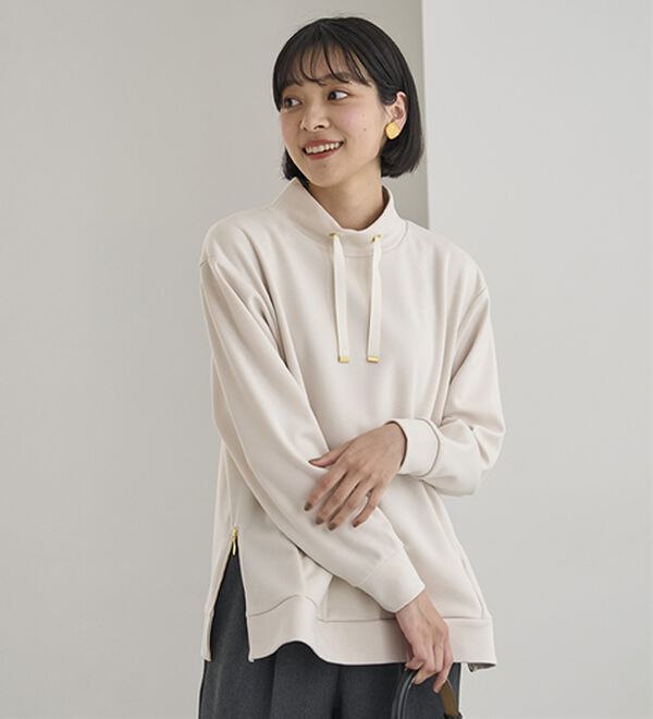 BELLUNA（ベルーナ）の「サイドジップスタンド衿プルオーバー（カットソー）」｜詳細画像