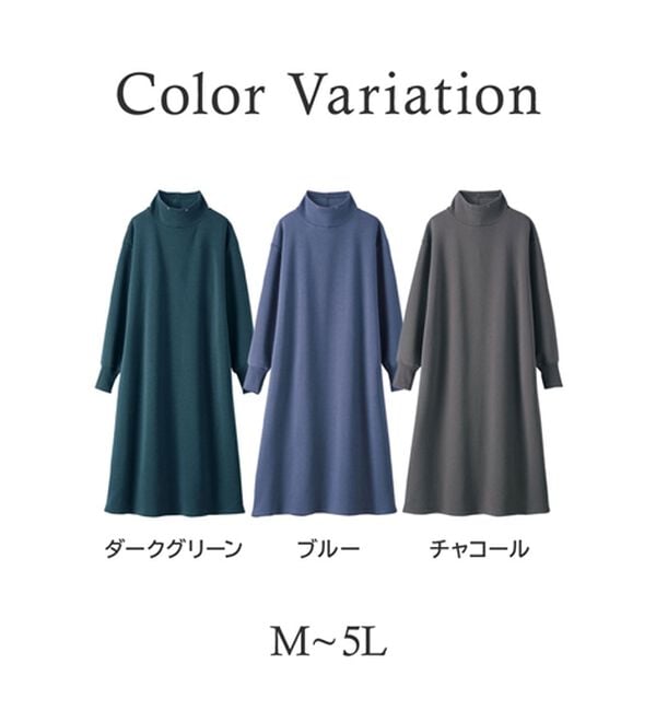 BELLUNA（ベルーナ）の「あったかキレイ！大人のこだわりワンピース（カットソーワンピース）」｜詳細画像