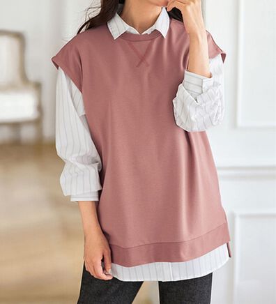 BELLUNA（ベルーナ）の「大人のカジュアルカットソーベスト（カットソー）」