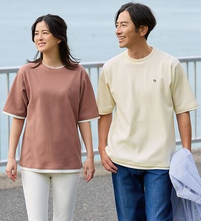 「＜アーノルド　パーマー＞ワッフルレイヤードＴシャツ（メンズＴシャツ）」