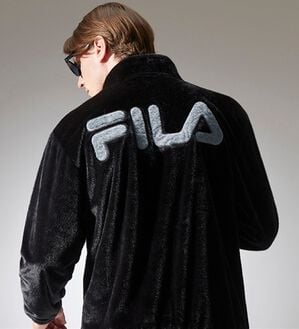 「＜フィラ＞大人の艶！ミンクフリースジャケット（メンズブルゾン）」｜ブラック