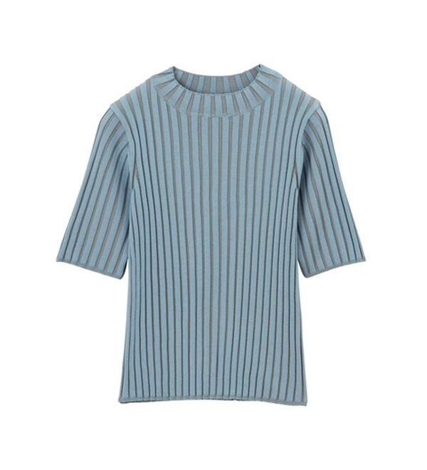 GeeRA（ジーラ）の「配色リブハイネックニット（ニット・セーター）」｜詳細画像