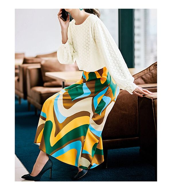 大胆柄プリントスカート - ベルーナ【公式】 