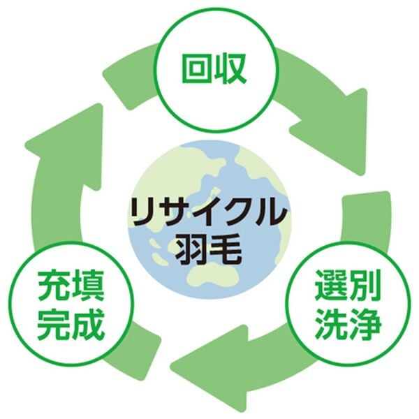 「＜丸八真綿＞日本製リサイクルダウン８５％使用羽毛肌掛布団（掛布団）」｜詳細画像