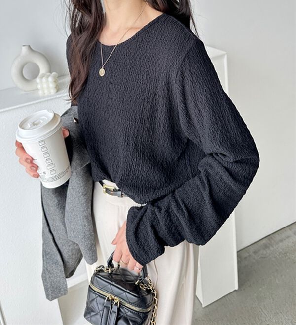 GeeRA（ジーラ）の「クルーネックジャガードプルオーバー（カットソー）」｜詳細画像