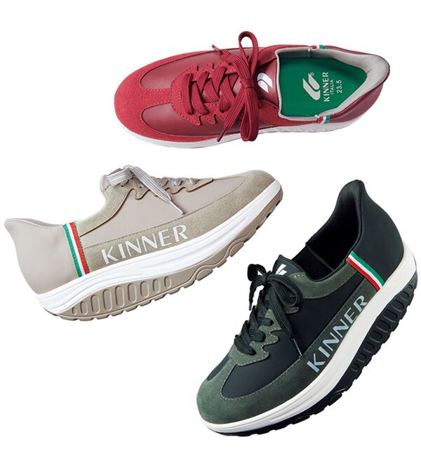 BELLUNA（ベルーナ）の「＜キナー＞さっと履ける！牛床革ローリングソールシューズ（スニーカー）」｜詳細画像