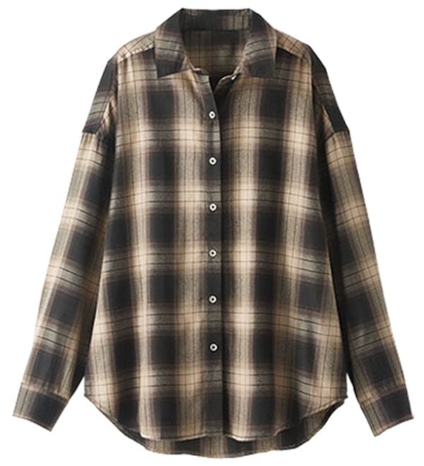 BELLUNA（ベルーナ）の「サラッと軽い！チェック柄シャツ（シャツ）」｜詳細画像