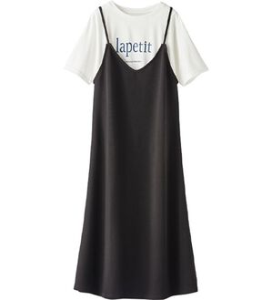 BELLUNA（ベルーナ）の「ジャカード素材ワンピースアンサンブル（アンサンブル）」｜黒