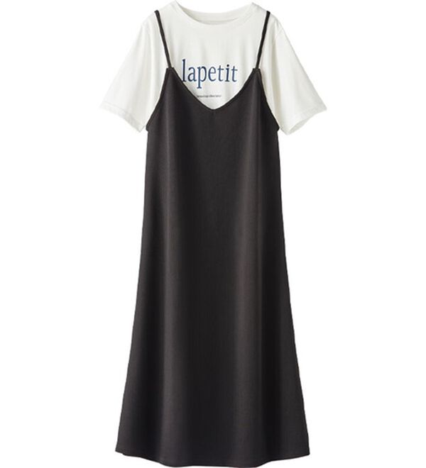 BELLUNA（ベルーナ）の「ジャカード素材ワンピースアンサンブル（アンサンブル）」｜黒