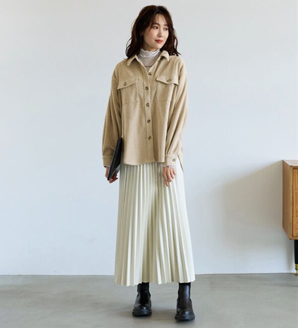 BELLUNA（ベルーナ）の「やわらかコーデュロイ素材シャツジャケット（その他ジャケット）」｜詳細画像