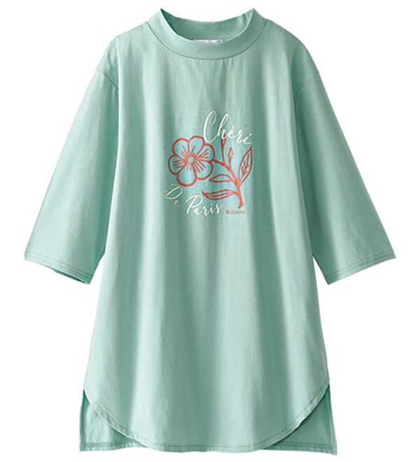 BELLUNA（ベルーナ）の「＜ＥＬＬＥ　Ａｃｔｉｖｅ＞多機能ロゴプリントチュニック（チュニック）」｜詳細画像