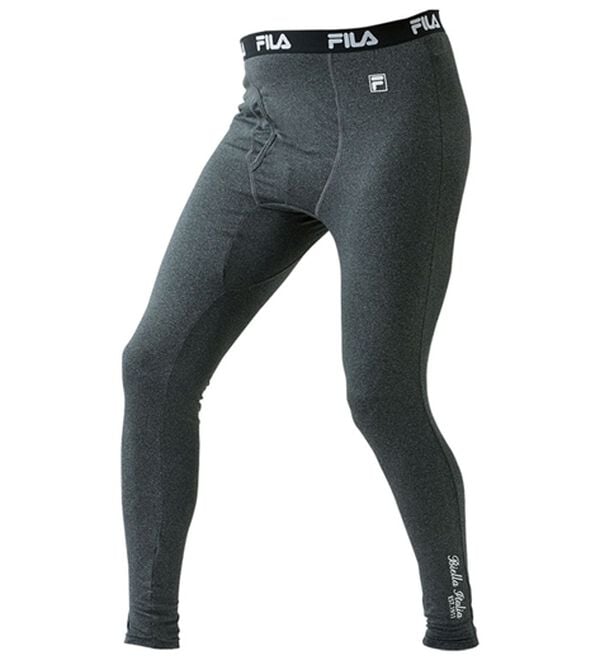 「【２色組】＜フィラ＞Ｗパワーでしっかり暖か！防風ロングタイツ（メンズ靴下・タイツ）」｜詳細画像