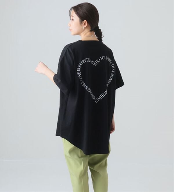 A HAPPY MARILYN（アハッピーマリリン）の「【大きいサイズ】【Ｌ～９Ｌ／選べるタイプ】綿１００％ロングＴシャツ（Tシャツ）」｜詳細画像