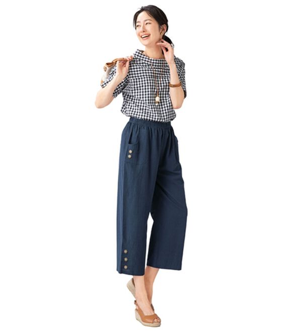 ルフラン（ルフラン）の「【３本組】柔らかふんわり心地いい綿１００％クロップドパンツ＜ポレット＞（クロップドパンツ）」｜詳細画像