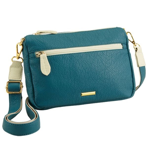 「レザータッチのポシェット（その他バッグ）」｜ターコイズ