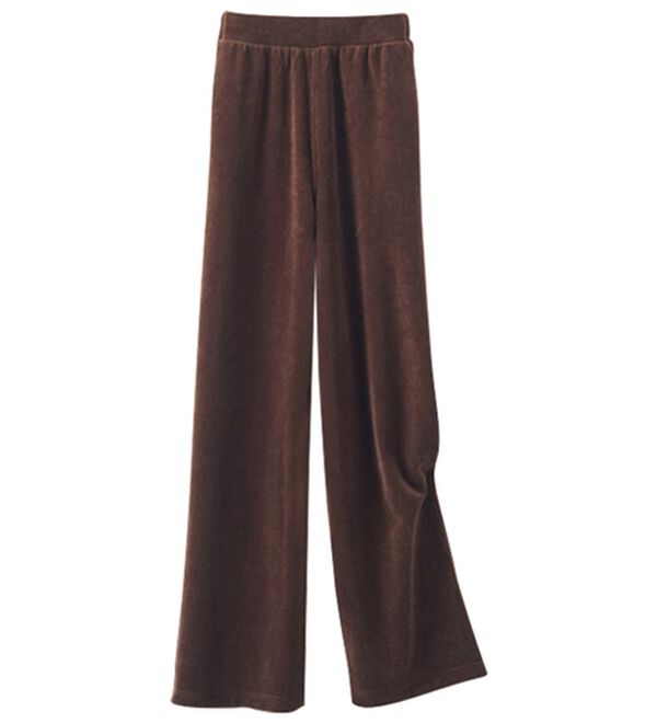 BELLUNA（ベルーナ）の「綺麗見えベロアワイドパンツ（フルレングスパンツ）」｜詳細画像