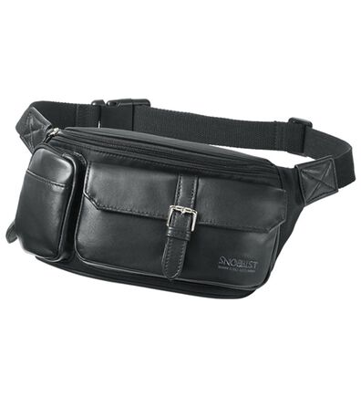 「＜スノビスト＞シープスキン使いの軽量ウエストバッグ（メンズボディバッグ・ウエストポーチ）」
