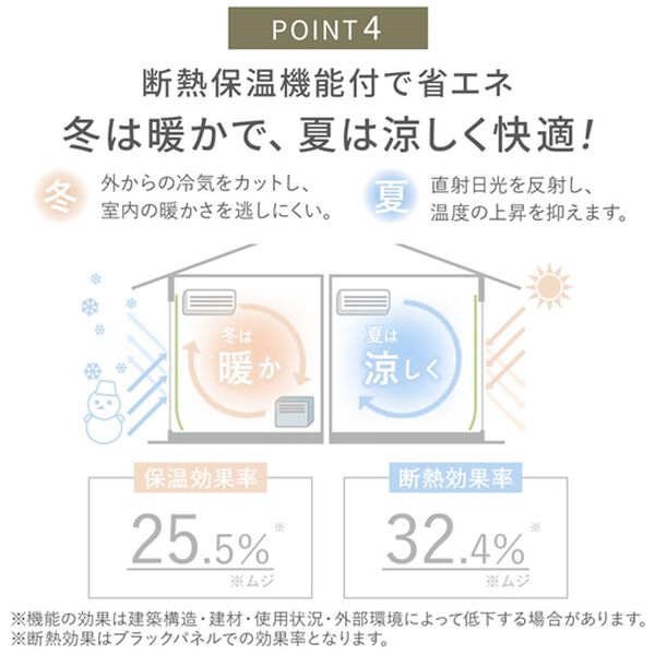 iellio（イエリオ）の「【日本製】断熱保温・UVカット付レースカーテン＜見えにくいレース・100サイズ・節電・省エネ対策・日焼け対策・洗える＞（レースカーテン）」｜詳細画像