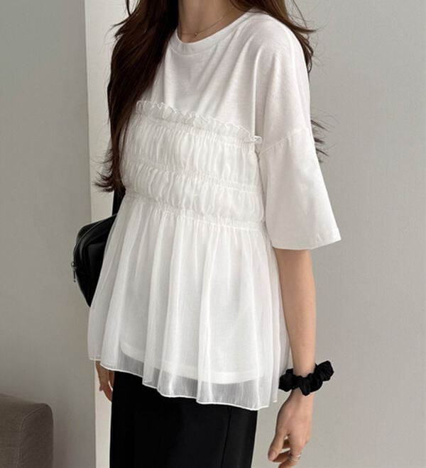 GeeRA（ジーラ）の「シアービスチェドッキングＴシャツ（カットソー）」｜詳細画像