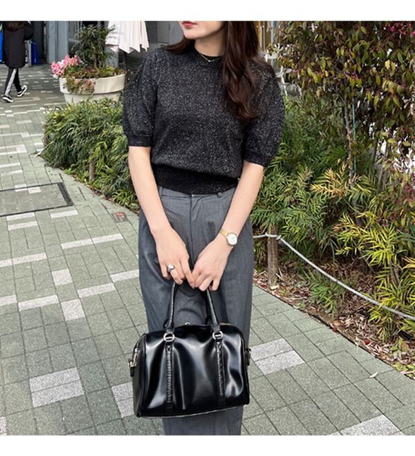 GeeRA（ジーラ）の「ラメパフスリーブニット（ニット・セーター）」｜詳細画像