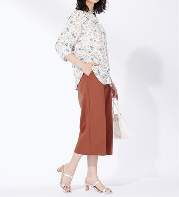 BELLUNA（ベルーナ）の「サラリ綿混ベイカーキュロットパンツ（その他パンツ）」｜詳細画像
