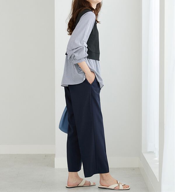 BELLUNA（ベルーナ）の「異素材切替袖タックデザインチュニック（チュニック）」｜詳細画像