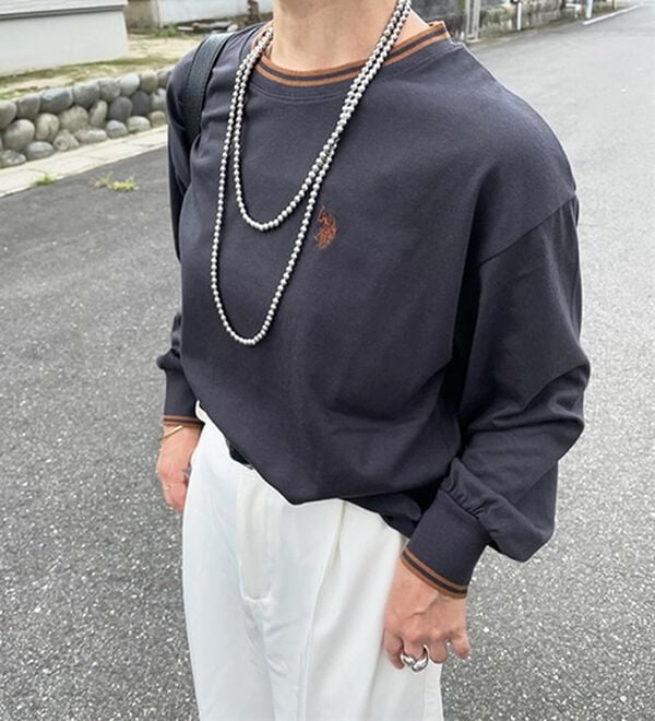 GeeRA（ジーラ）の「【Ｕ．Ｓ．　ＰＯＬＯ　ＡＳＳＮ．】配色ラインロンＴ（カットソー）」｜詳細画像