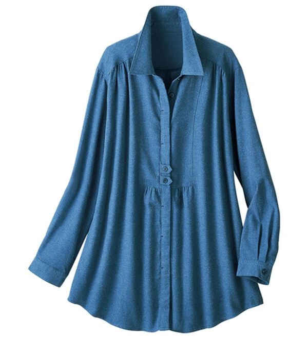 ルフラン（ルフラン）の「【３色組】綿１００％やわらかネルブラウス（ブラウス）」｜詳細画像