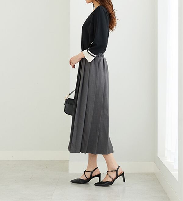 BELLUNA（ベルーナ）の「【Ｌａｇｒｉｌｕａ】ギャザー使い配色デザインブラウス（ブラウス）」｜詳細画像