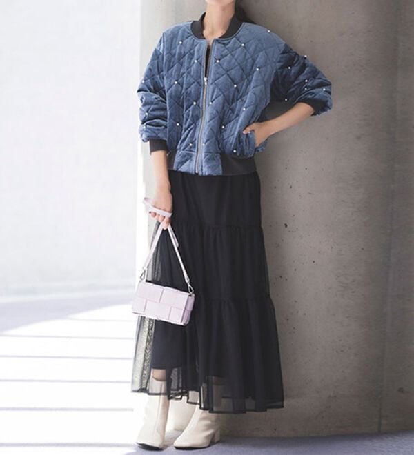 RANAN（ラナン）の「チュールティアードスカート（ロングスカート）」｜詳細画像